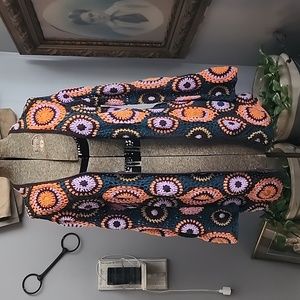 Crochet tie die shacket